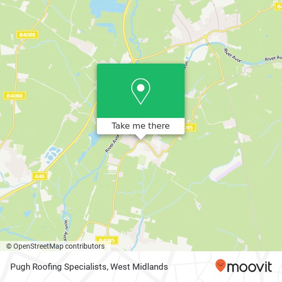Pugh Roofing Specialists map