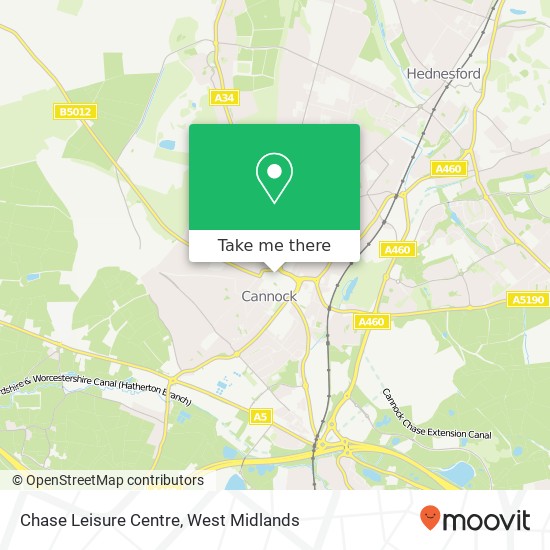 Chase Leisure Centre map