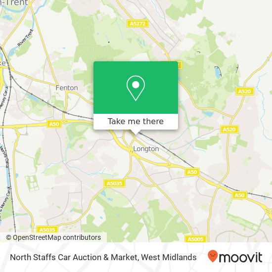 North Staffs Car Auction & Market map