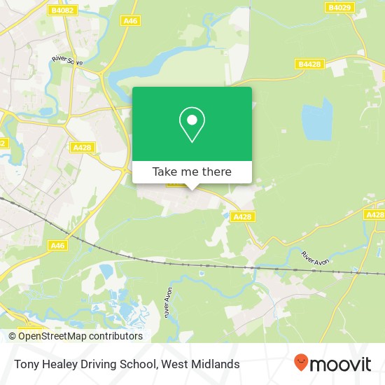 Tony Healey Driving School map
