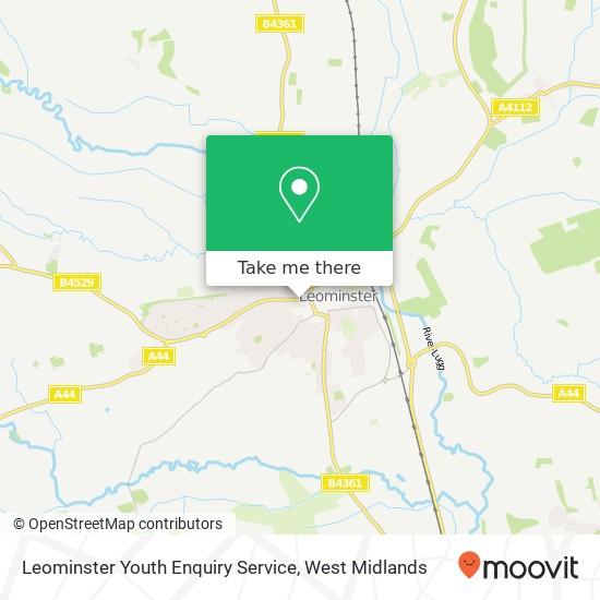 Leominster Youth Enquiry Service map