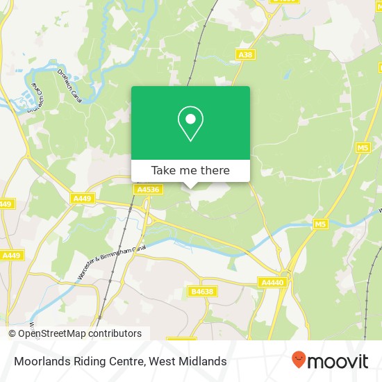 Moorlands Riding Centre map