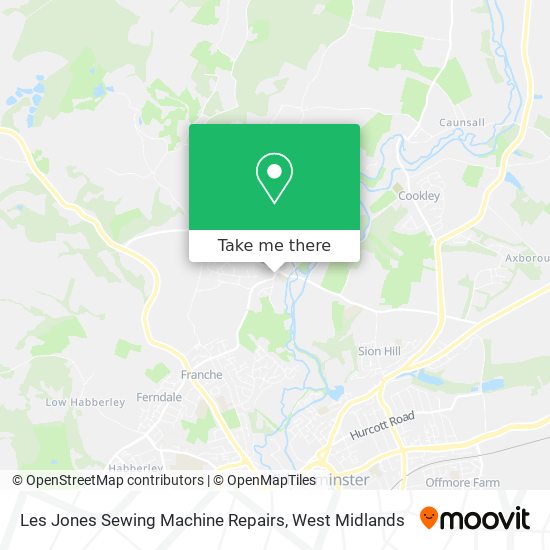 Les Jones Sewing Machine Repairs map