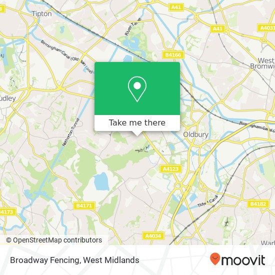 Broadway Fencing map