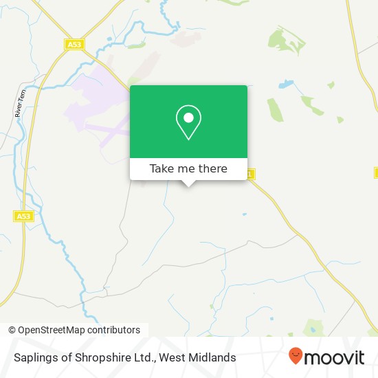 Saplings of Shropshire Ltd. map