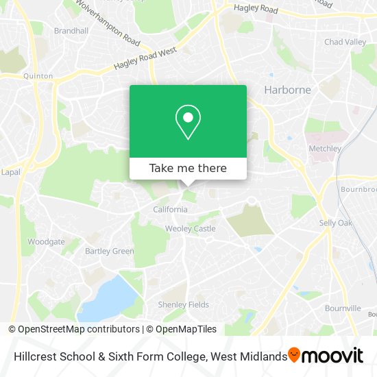 Hillcrest School & Sixth Form College map
