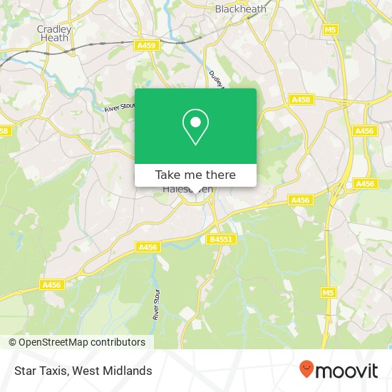 Star Taxis map