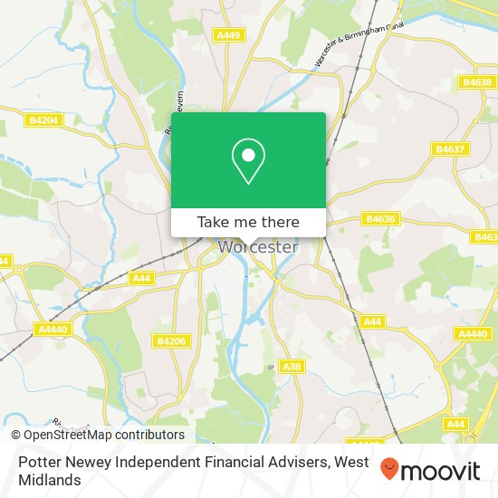 Potter Newey Independent Financial Advisers map