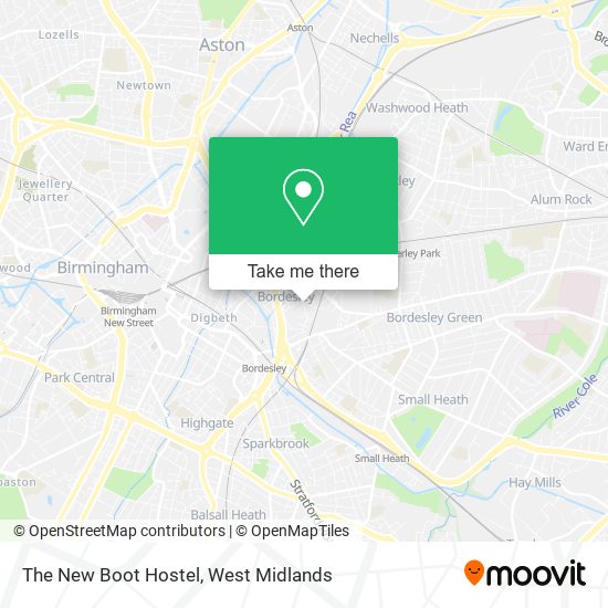 The New Boot Hostel map