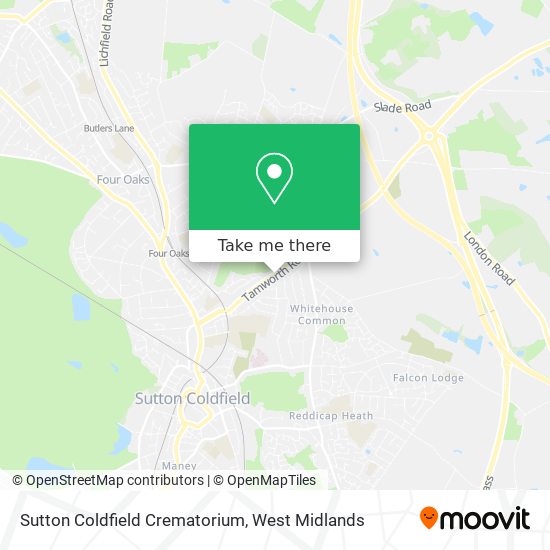 Sutton Coldfield Crematorium map