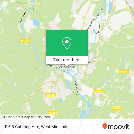 R F B Catering Hire map