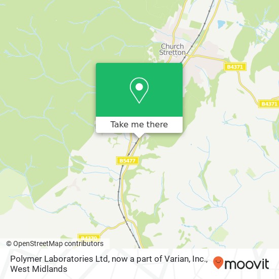 Polymer Laboratories Ltd, now a part of Varian, Inc. map