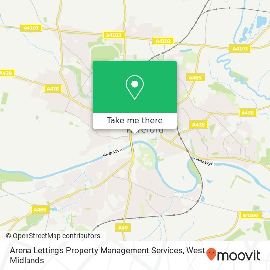 Arena Lettings Property Management Services map