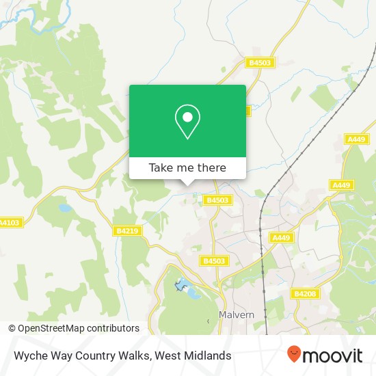 Wyche Way Country Walks map