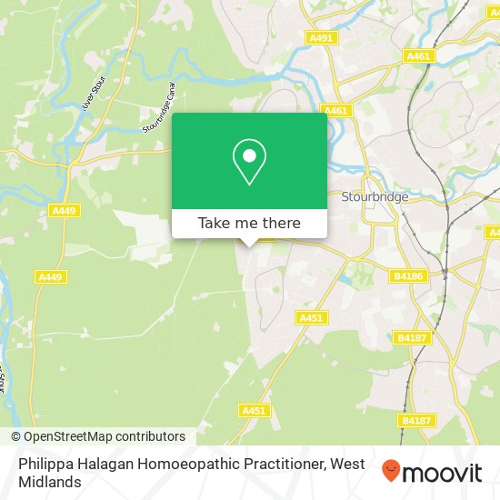 Philippa Halagan Homoeopathic Practitioner map