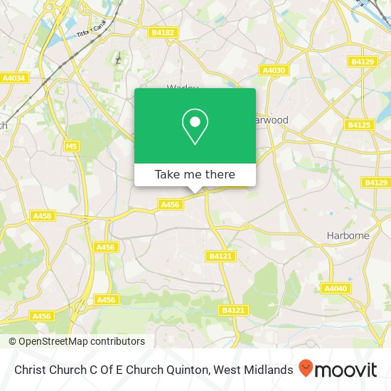 Christ Church C Of E Church Quinton map