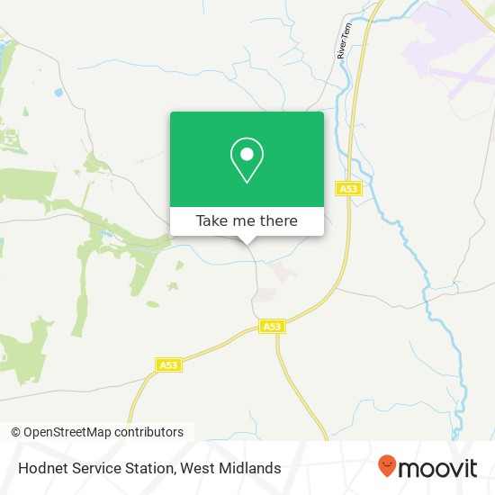 Hodnet Service Station map