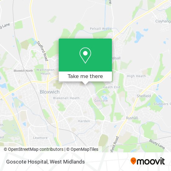 Goscote Hospital map