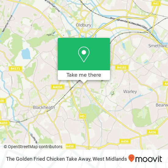 The Golden Fried Chicken Take Away map