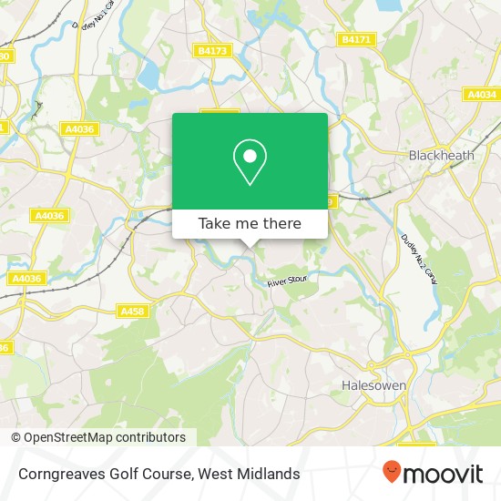 Corngreaves Golf Course map