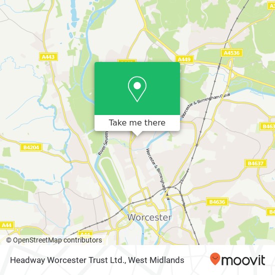 Headway Worcester Trust Ltd. map