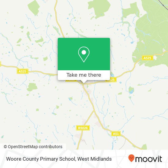 Woore County Primary School map