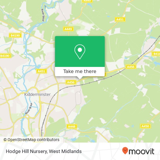 Hodge Hill Nursery map