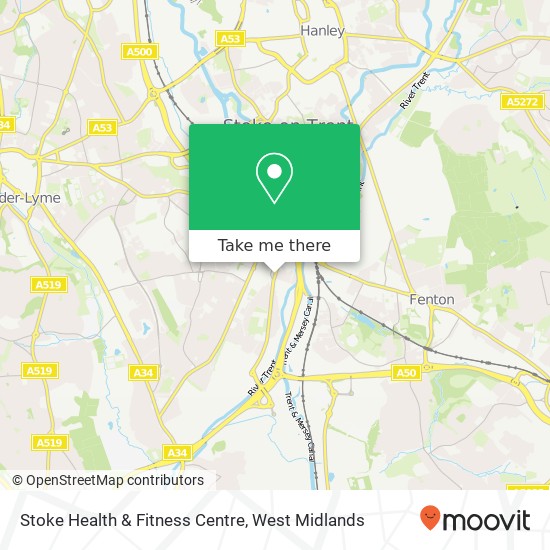 Stoke Health & Fitness Centre map