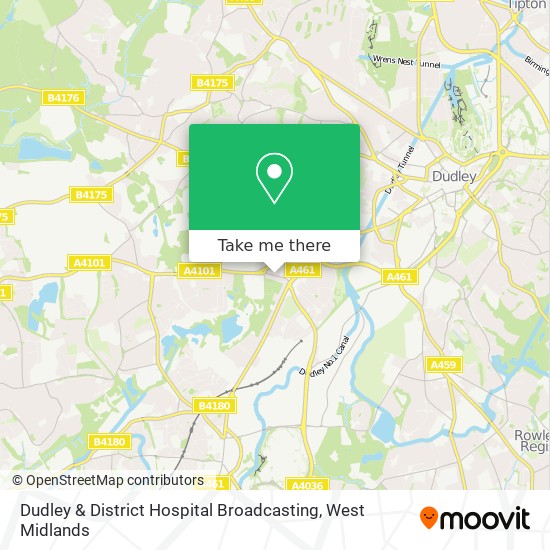 Dudley & District Hospital Broadcasting map