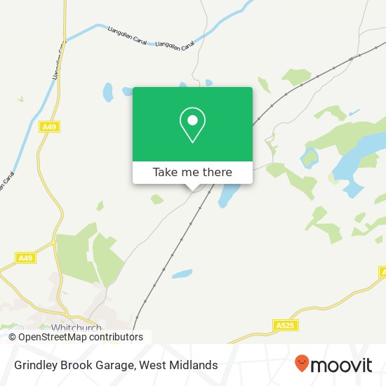 Grindley Brook Garage map