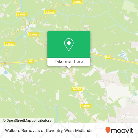 Walkers Removals of Coventry map