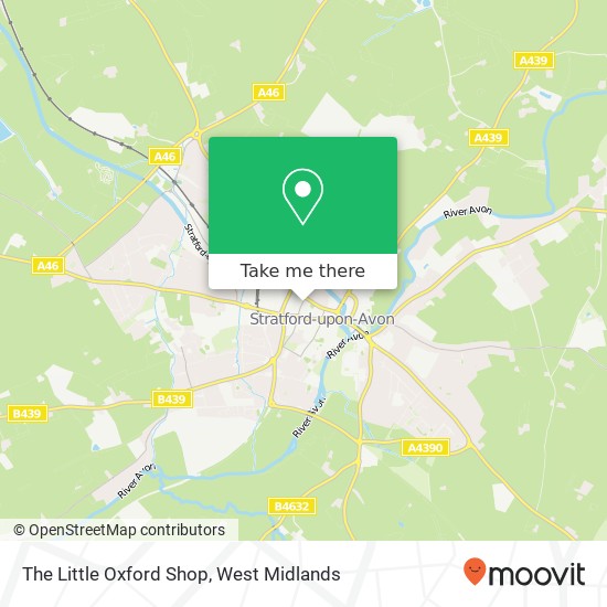 The Little Oxford Shop map