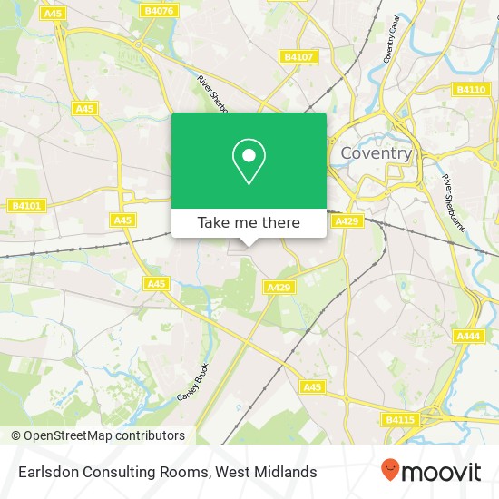 Earlsdon Consulting Rooms map