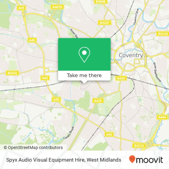 Spyx Audio Visual Equipment Hire map