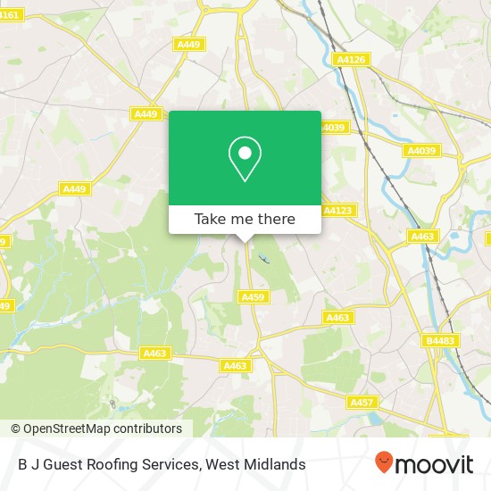 B J Guest Roofing Services map