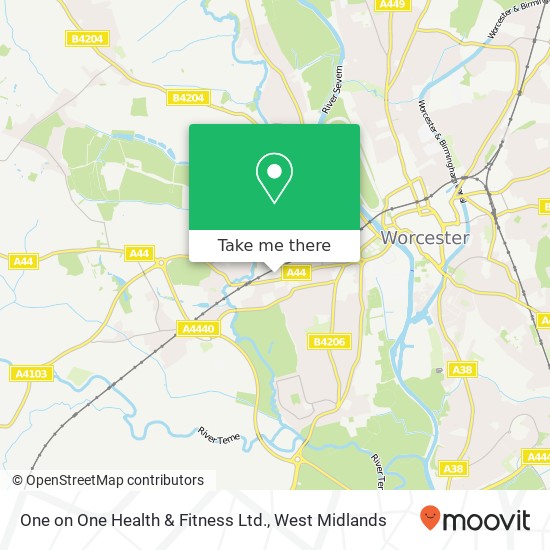 One on One Health & Fitness Ltd. map