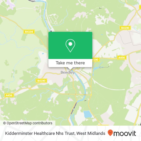 Kidderminster Healthcare Nhs Trust map