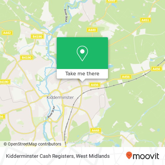 Kidderminster Cash Registers map