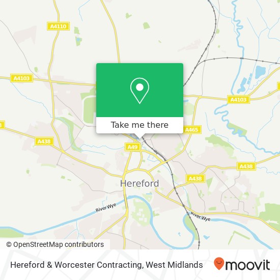 Hereford & Worcester Contracting map