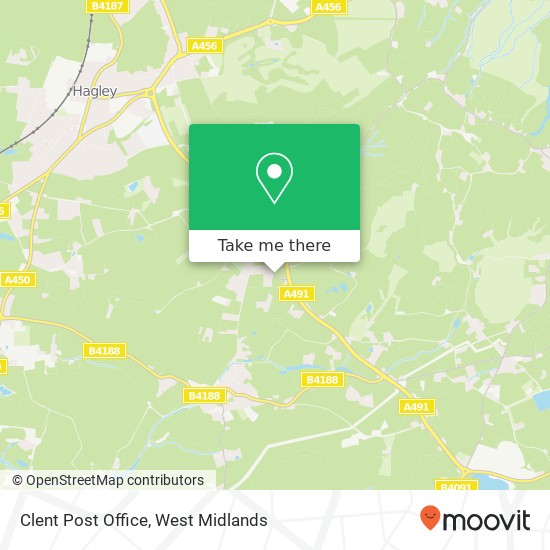 Clent Post Office map