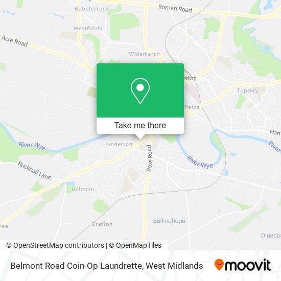 Belmont Road Coin-Op Laundrette map
