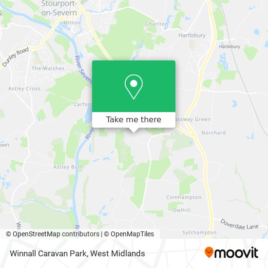 Winnall Caravan Park map