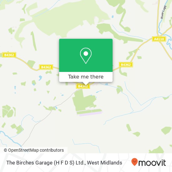 The Birches Garage (H F D S) Ltd. map