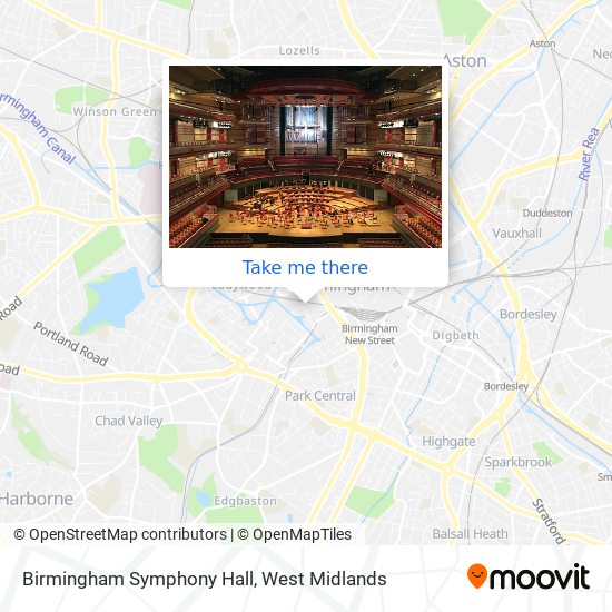 Birmingham Symphony Hall map