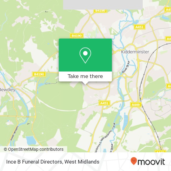 Ince B Funeral Directors map