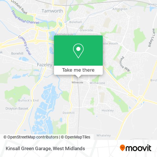 Kinsall Green Garage map