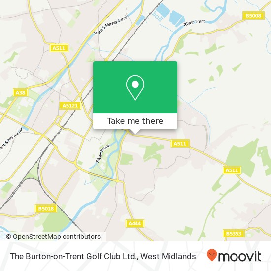 The Burton-on-Trent Golf Club Ltd. map