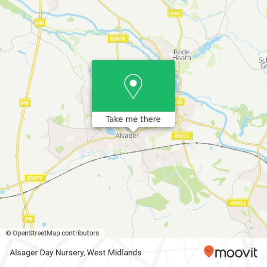 Alsager Day Nursery map