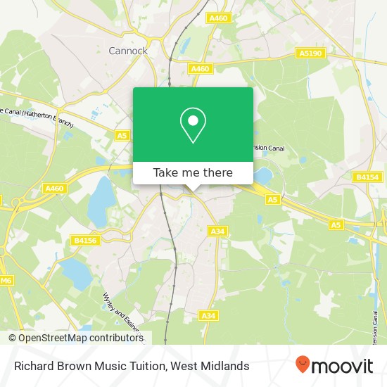 Richard Brown Music Tuition map