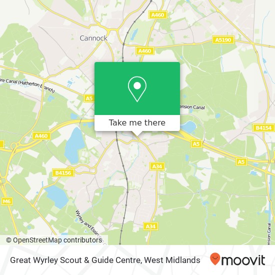 Great Wyrley Scout & Guide Centre map